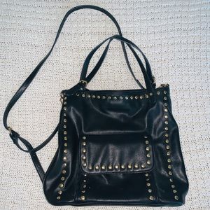 Black Studded Crossbody/Shoulder Bag